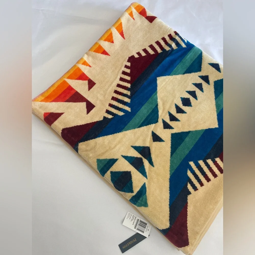NWT Pendleton Spa Towel Los Lunas Jacquard Beach Pool XL 40x70 Oversized Cotton